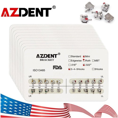 Metal Mini Roth Brackets with Hooks - Pack of 10