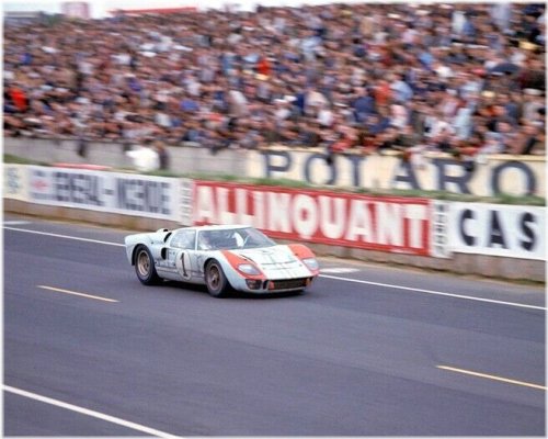 Vintage Ford GT Le Mans Racing Photo Print