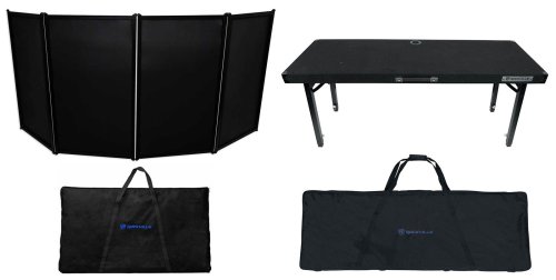 Blackout DJ Set with Foldable Table and Travel Bag