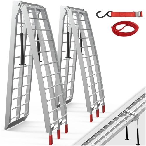 Sturdy Aluminum Folding Loading Ramps with Removable Support Legs