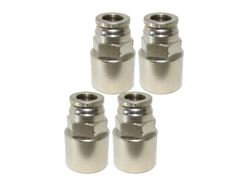 Airline Brass/Nickel Female Fittings - 4 Pack