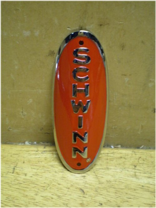 Red Phantom & Hornet Wasp Brass Bicycle Badge by Schwinn