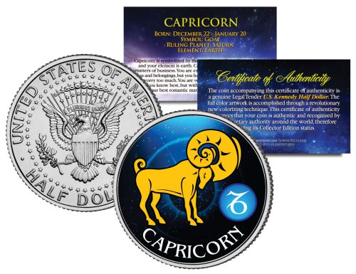 Kennedy Half Dollar - Capricorn Zodiac Coin