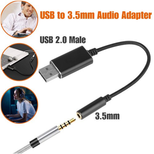 AudioLink USB Adapter for Headphones & Speakers