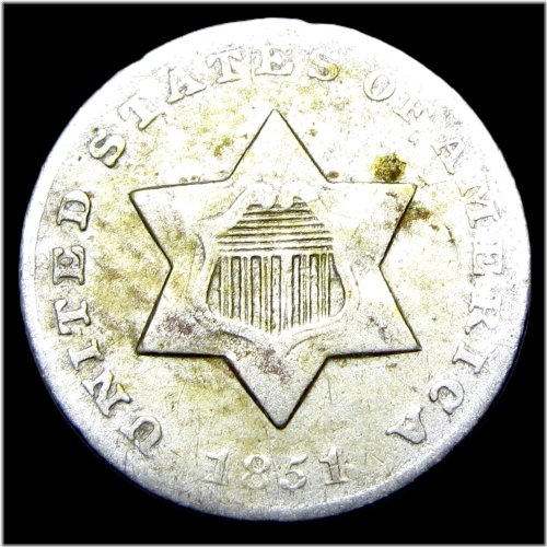 1851-O Silver Three Cent Piece - Nice Type Coin
