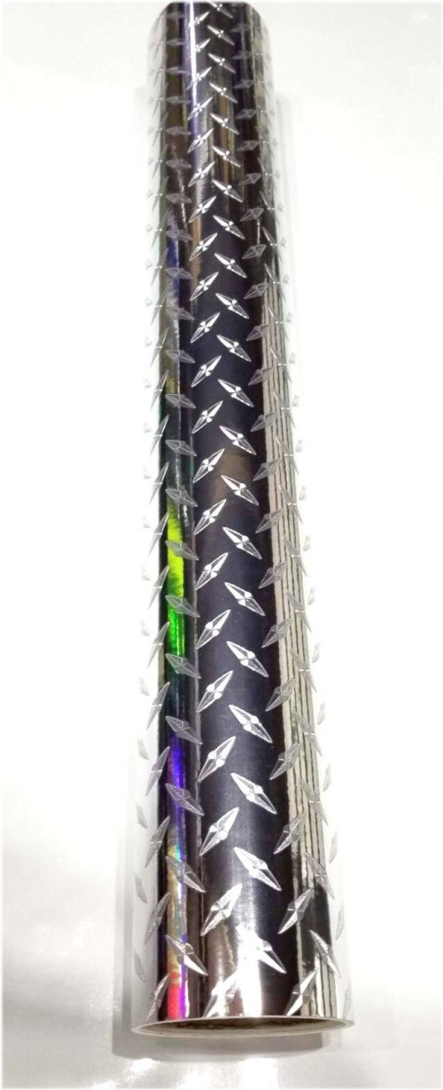 Diamond Plate Silver Longlife Sign Film