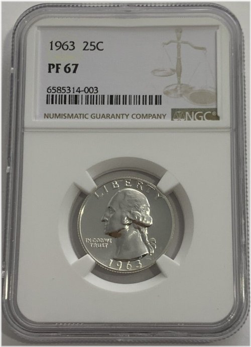 Silver Proof Washington Quarter (1963)