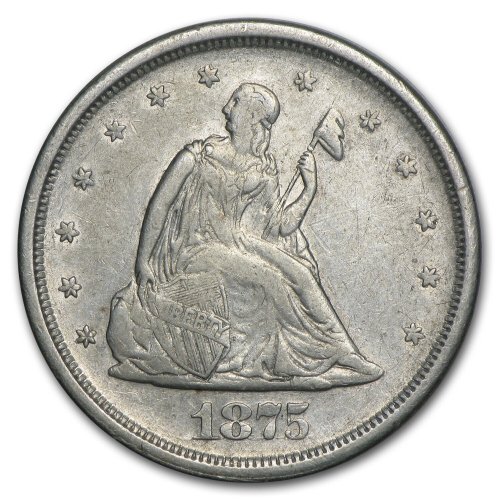 1875-S Silver Coin in XF Condition