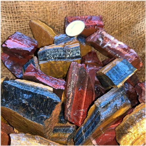 Tiger Eye Rainbow Rough - 3000 Carat Lots