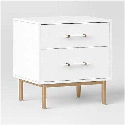 Luxe White Nightstand