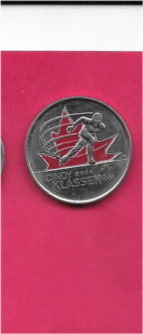 Canadian Painted Commemorative 25 Cents