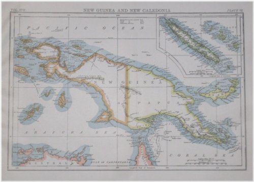 Oceanic Cartography: 1884 New Guinea & New Caledonia Map