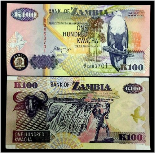 Zambia 100 Kwacha Banknote