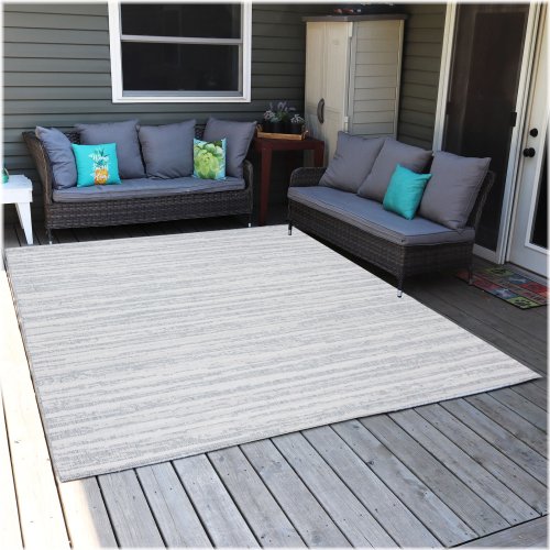 Iced Silver Artistic Storms Rug