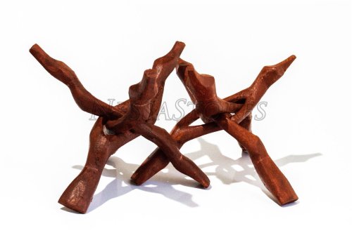Carved Tripod Wood Stand Holder