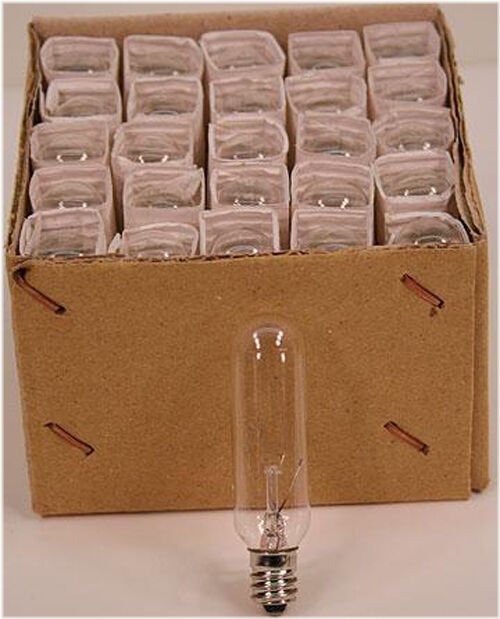 Candle Glow Light Bulbs - 25 Watt, Clear and Steady (25T6C) - Box of 25