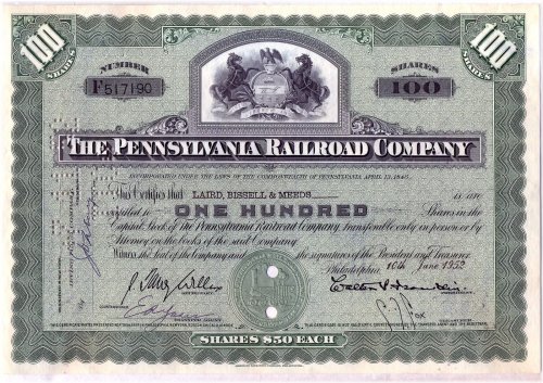 Emerald Keystone Railroads Certificate