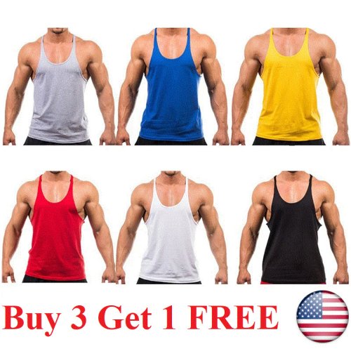 MuscleFit Tank - Men's Sleeveless Shirt for Fitness and Bodybuilding - Stringer Sports