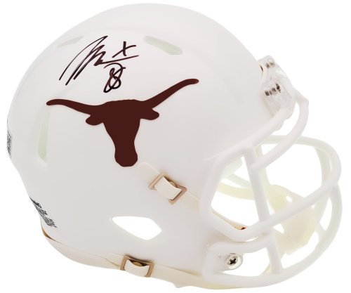 Xavier Worthy Texas White Speed Mini Helmet