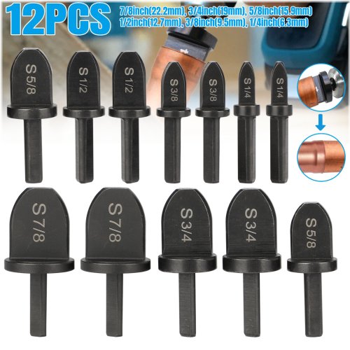 Copper Swage & Flare Drill Bit Set for Refrigeration Tubing