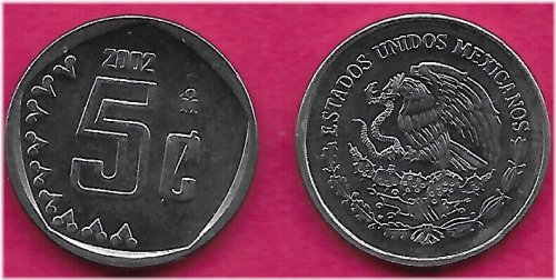 Mexican Emblematic 5 Centavos Coin