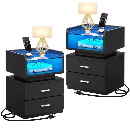 Glowing Drawer Nightstand