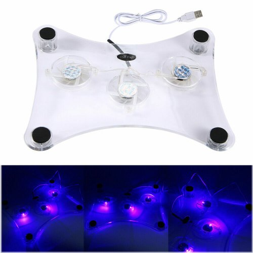 Tri-Fan USB Cooling Stand with LED Lights
