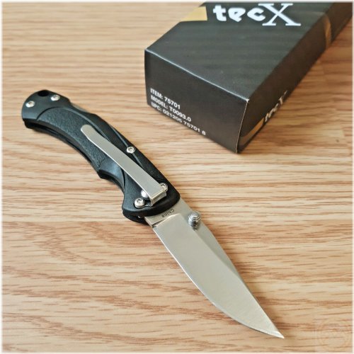 TechLock Black Blade Folding Knife
