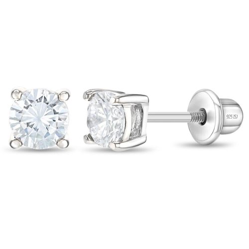 Sparkling Solitaire Stud Earrings