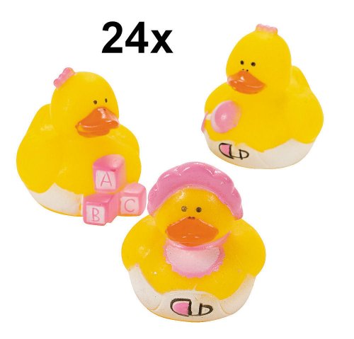 Ducky Delight Baby Girl Bundle - Perfect for Shower Favors, Cake Toppers, and Playtime