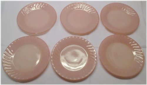 Pink Swirl Dinner Plates