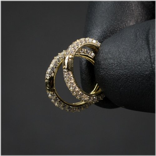 Golden Frost Hoop Earrings