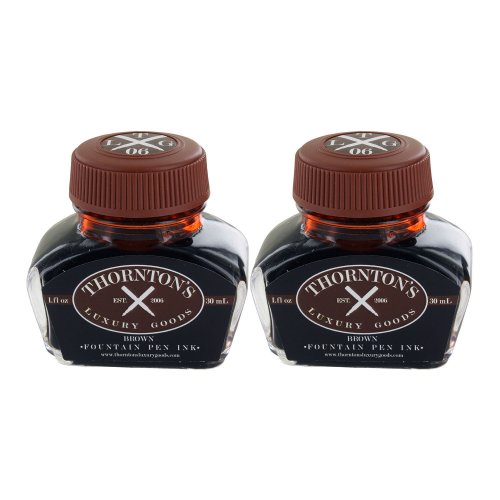 Thornton's 30ml Fountain Pen Ink Set in Brown