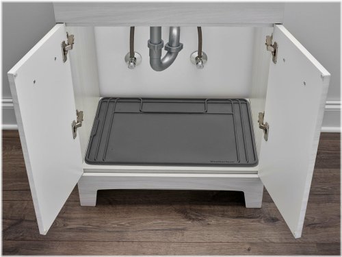 Black SinkMat - Spill-Proof Under Sink Mat for Bathroom Vanity by WeatherTech