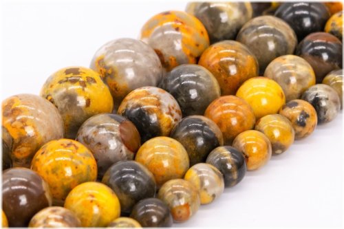 Bumblebee Jasper Round Beads
