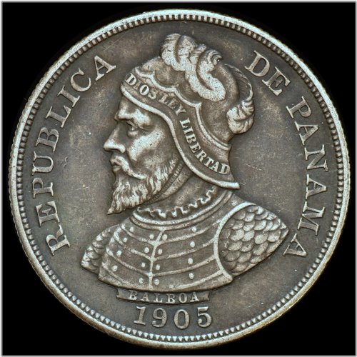 Panama Silver Balboa 50 Centesimos Coin