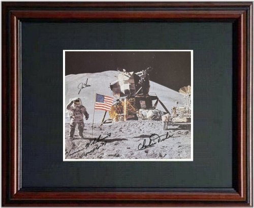 Apollo Lunar Trio Signed Photograph