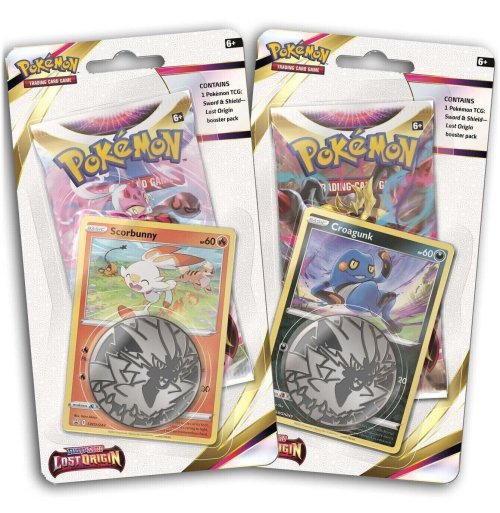 Origins Unveiled: Sealed Set of 2 Pokemon TCG Checklane Blister Packs