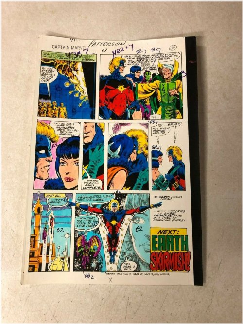 Elysian Kisses: Captain Marvel #61 Color Guide Art