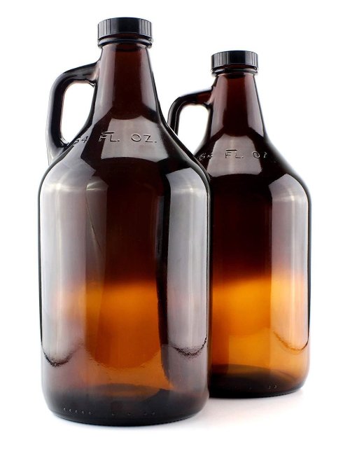 Amber Poly Seal Growler Duo