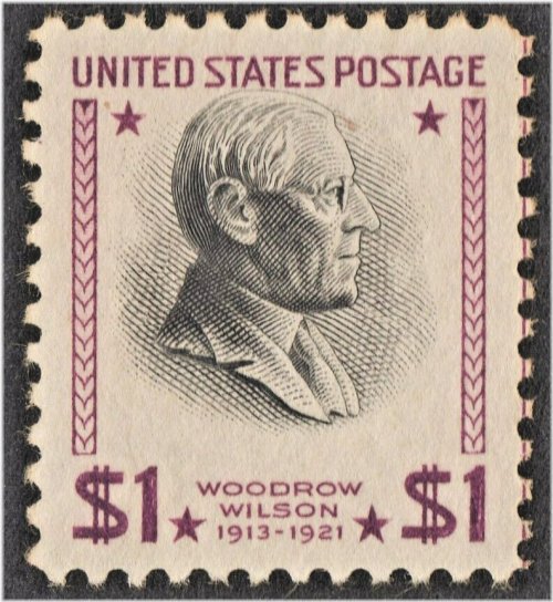 Woodrow Wilson Vignette Shifted Up Error Stamp