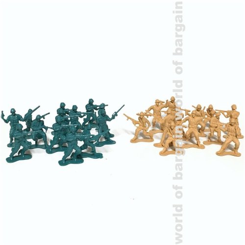 Green & Desert Military Action Figures Set