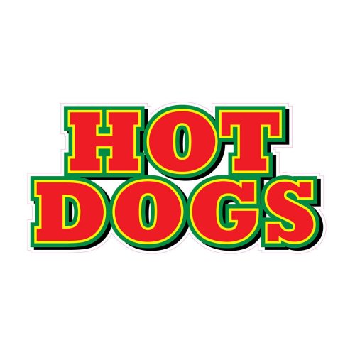 Red Hot Dog Decals for Food Trucks and Concessions