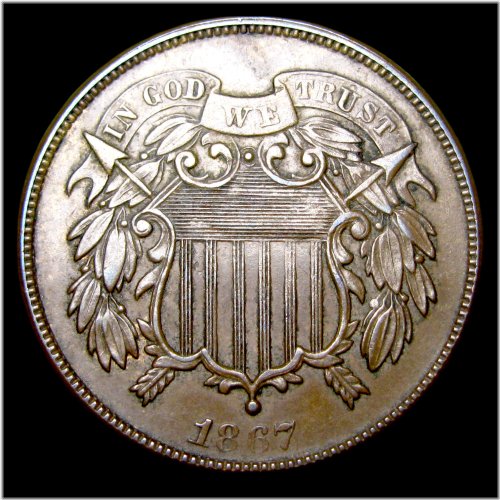 1867 Two Cent Piece - Pristine Condition
