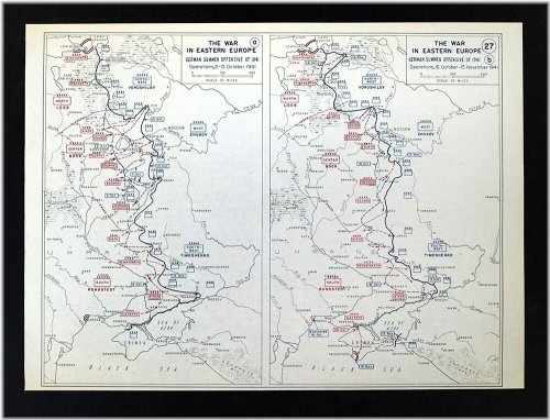 Eastern Front WWII Map: German Offensive Nov 1941