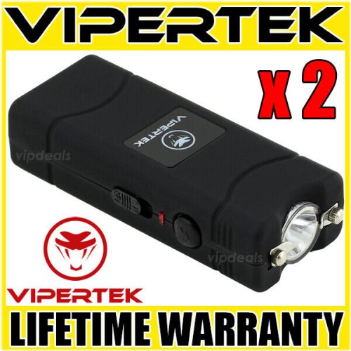 Black Micro Self Defense Stun Gun - VTS-881 by VIPERTEK