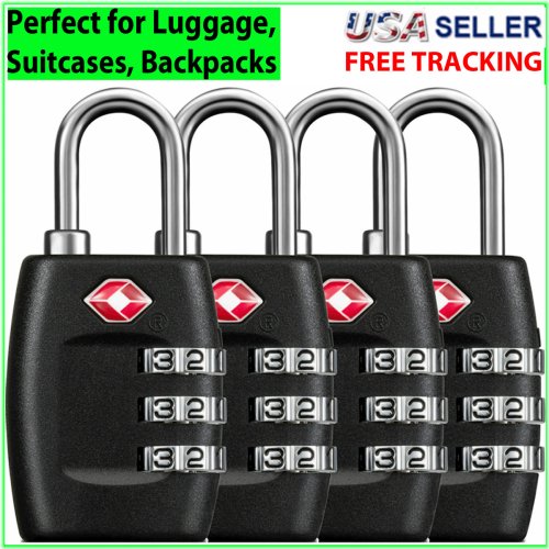 SecureJet 3-Digit Resettable Padlock for Hassle-Free Travel