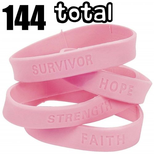 Pink Ribbon Bracelets Bulk Pack