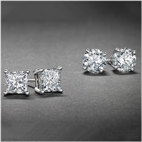 Zirconia Steel Stud Earrings Set