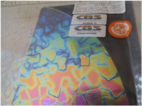 Rainbow Fusion Glass Tile - 3" Square, Thin Black with CBS 90 COE and Dichroic